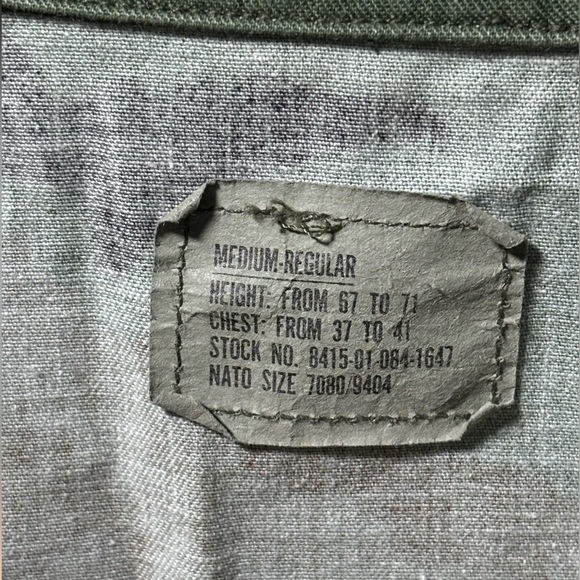 Military surplus Camo jacket Army Combat Fatigue Uniform coat M regular - Picture 4 of 4